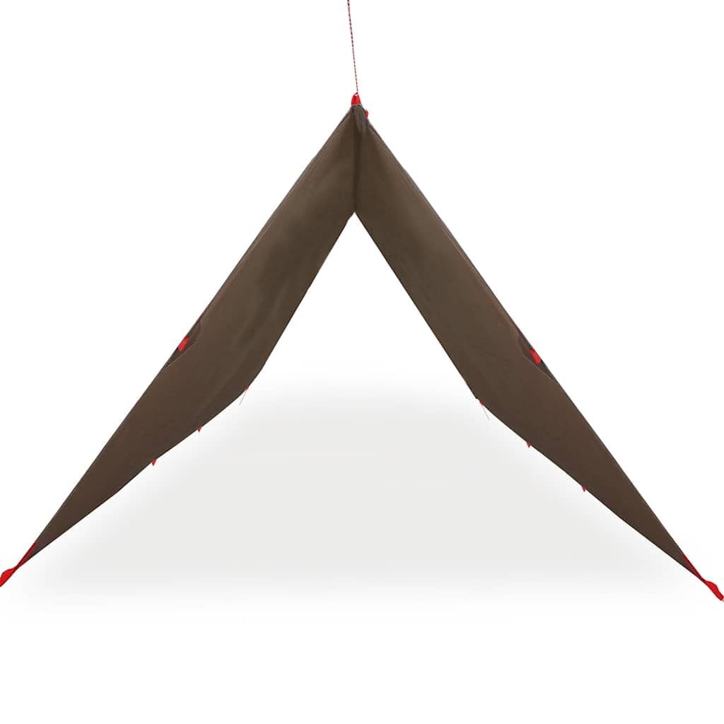 Tarp Braun 506 x 306 cm Impermeable 185T Poliéster PU Revestimiento Lona de Camping con Ojales, Ligera, Portátil Versátil como Lona de Tienda de Campamento, Lona para el suelo, Cubierta de lluvia para