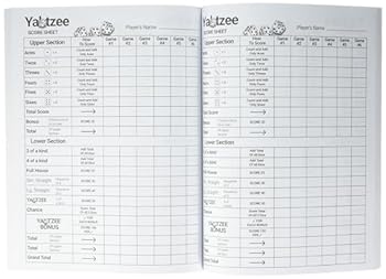 Paperback Yatzee Score Pads: Large Print Sheets for Scorekeeping (Score Book) Book