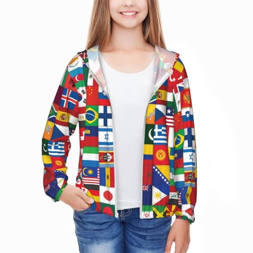 Girls Boys Golf Jacket Sun Protection Jacket Zipper Hooded Cooling Shirt2