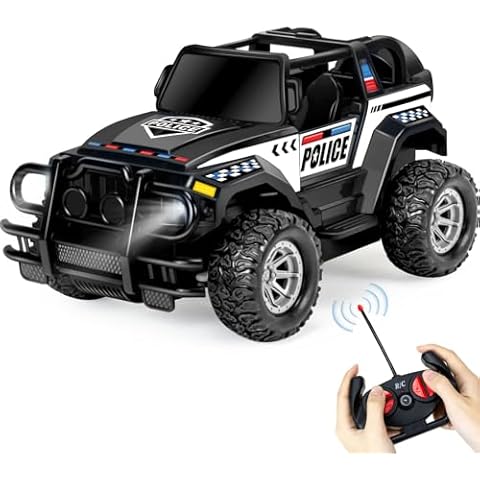 Hymaz Remote Control Car for Boys 4-7 8-12, 1:20 Scale Police RC Car Toys for Toddlers Boys Girls 2 3 4 5 6 7 Year Old Kids Birthday Xmas Gifts- Police Truck Cover