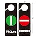 Funny Vacant Door Hanger Sign, 2 Pack(Double Sided) Please Do Not Disturb, Funny Office Decoration, Ideal for Offices, Spa Treatment, Law Firms, Clinics, Hotels or During Therapy, Counseling Sessions