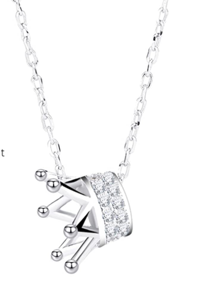 Collana Corona Da Principessa In Argento Sterling 925 Con Zirconia Cubica – Ciondolo Regina Reale, Catena 45,7 Cm, Ipoallergenica, Regalo Con Confezione - 5