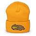 StayPawsome Lazy Sloth Beanie Unisex Adult Embroidered Cuffed Gold