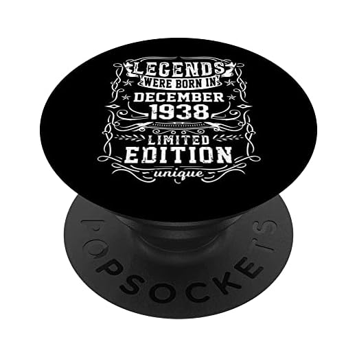 Cumpleaños Diciembre 1938 Edición Limitada Regalo Vintage PopSockets PopGrip Intercambiable