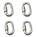 NO Mousqueton INOX,4 Pièces Quick Link D Forme Mousqueton Maillons Maillon Rapide avec Une capacité de Charge de 500kg pour la Maison Le Camping Hamacs l'escalade la Randonnée Les Voyages