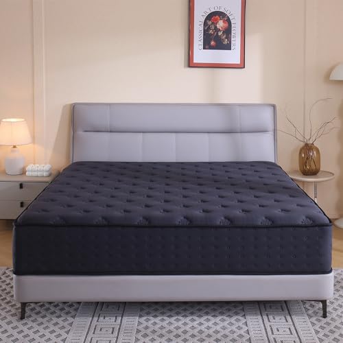gunugu Twin Mattress 12 Inch Twin Hybrid Mattress in a Box Individual Pocket Spring for Motion Isolation & Pressure Relief Medium Firm & Reinforced Edge Support