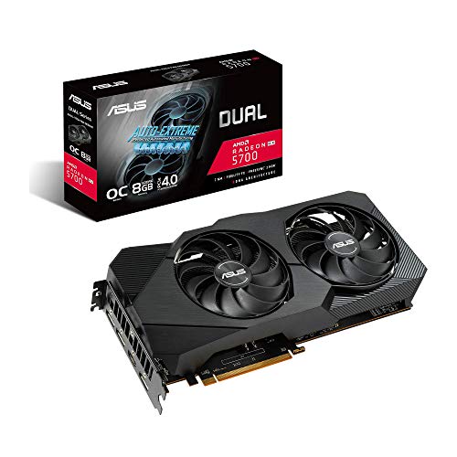 ASUS Carte Graphique Dual Radeon RX 5700 EVO OC Edition - Mémoire GDDR6 de 8 Go, Ventilateurs Axiaux, 0dB, 2.7-slot, DirectCU II, Auto-Extreme, GPU Tweak II, validation en 144 heures