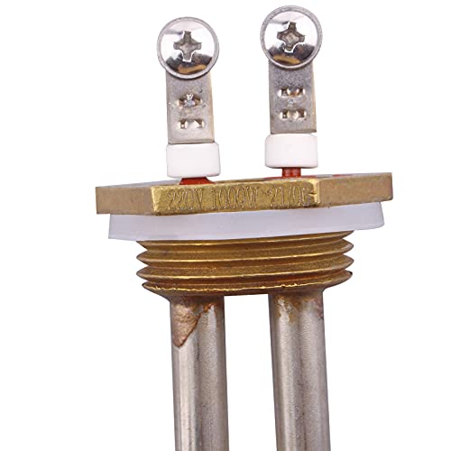 DERNORD 1000W Heizelement 220V Elektrische Brauwasserbereiter 1Inch 33.25mm DN25 BSP Gewinde Kupfer Flansch