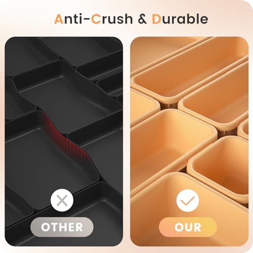 Image of A-LUGEI【𝟰𝟲𝗣𝗖𝗦】【5 Size】Tool Box Organizer Tray Divider Set, 【Orange】 Desk Drawer Organizer,Garage Organization and Storage Toolbox Accessories Rolling Tool Chest Cart Cabinet WorkBench Part
