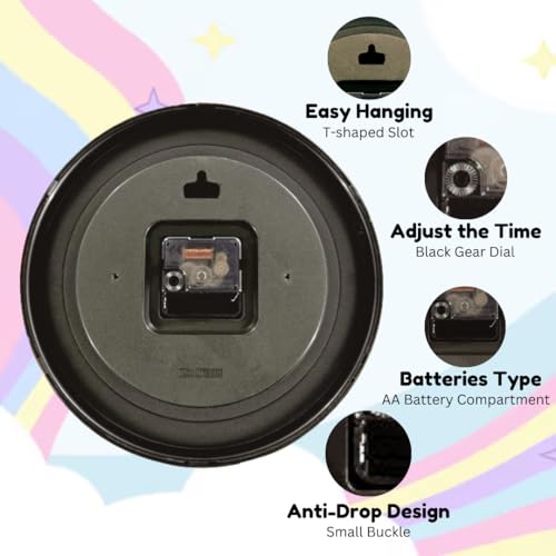 Reloj de Pared Analógico Silencioso para Niños 10 Pulgadas miniatura 4