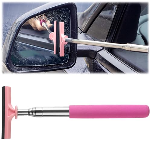 vvag Car Rearview Mirror Wiper, 8cm Brush head-98cm Telescopic Auto ...