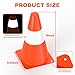 9 inch Traffic Safety Cones with Reflective Collars, [4 Pack] Orange Construction Cones| Parking Cones| Soccer Training Cones |Road Cones for Parking lot, Driveway, Sport and Driving Training