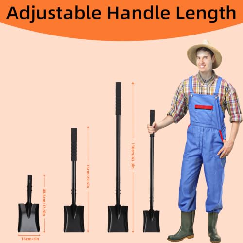 Pala pequeña cuadrada para jardín 110 cm resistente miniatura 3