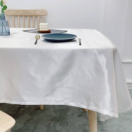 Nappe lavable et anti tache 140x300 cm aspect lin pour table rectangulaire - 2
