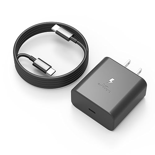 POWJDWZ 45W USB C Charger Super Fast Type C Charging Compatible with Samsung Galaxy S26 S25 S24 S23 Ultra S26+ S25+ S24+ S23+and More Series Wall Android Phone Charger & 6ft C Cable Cord (Black 1)
