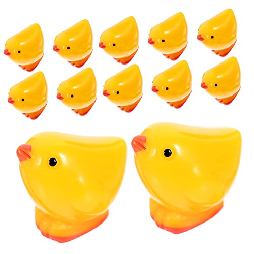 HANABASS Lot de 30 Mini Figurines en Résine De Poussins pour Décorations De Mini-Jardin, Ornements De Petits Animaux Jaunes, Accessoires Décoratifs pour Fête Et Bureau