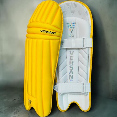 Image of VERSANT OG Moulded Cricket Batting Legguard(Light Weight) (Yellow, Mens)