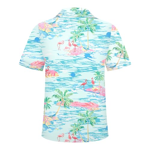 Image of Hawaiian Shirt for Men Tropical Shirts Summer Beach Button Down Short Sleeve Luau Aloha Floral Cruise Vacation Outfit 2026