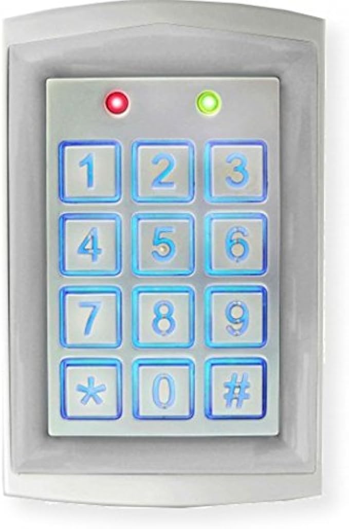 Seco-Larm SK-1323-SDQ Sealed Housing Weatherproof Stand-Alone Digital Access Keypad, Up to 1010 Users, Proximity Reader, Backlit Keys for Nighttime Use, Rugged Aluminum Construction