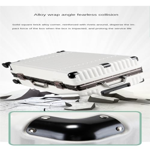 PANKERS Travel Suitcase Aluminum Frame Suitcase for Men and Women, Silent Universal Wheel Trolley Case, Student Travel Code Box Trolley Case3