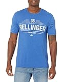 108 Stitches MLBPA Los Angeles Dodgers Cody Bellinger Bat Rack Tee Men's Vintage Tri-Blend T-Shirt (Medium) Royal