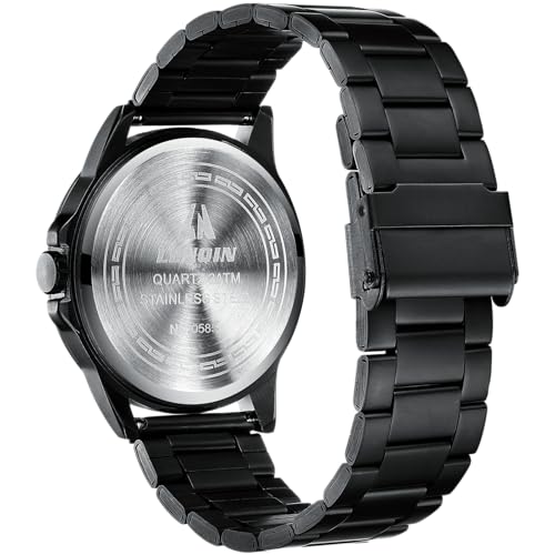 Image of LN LENQIN Mens Watches Waterproof Stainless Steel Watch for Men Analog Quartz Fashion Business Designer Wristwatch