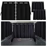ZATOOTO Car Window Shades Set of 3, Side & Back Window Blackout Car Divider Curtains, Opaque Suede, Totally Blackout, Adjustable Length for Most Cars, Sedans, Vans & SUVs