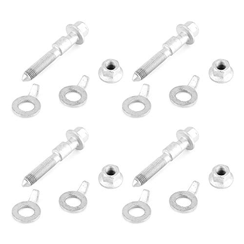 lvifloae 4Pcs Car Camber Bolt 4 Wheel Correction Alignment Adjustable Tool for Vehicles Front Left and Right Wheel 12.9 Hardness 14.2mm