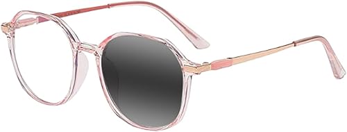 Miniatura 8 de TOJUMP Multifocal Progressive TR90 Marco de metal redondo UV400 antirreflejos, transición, vidrio de lectura fotocromático +1.0+3.0