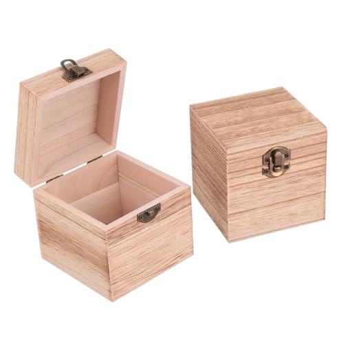 SUPVOX 天然木製 収納ボックス 包装用 木製ジュエリーボックス 手仕上げ 滑らかな質感 コンパクトデザイン