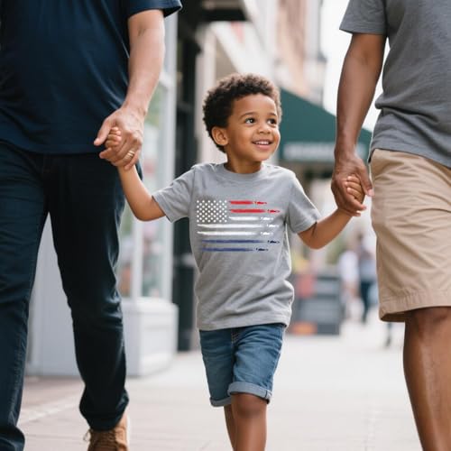 Toddler Boys 4th of July Shirts Independence Day T-Shirt Red White Blue Patriotic Tops Kids American Flag Outfit3