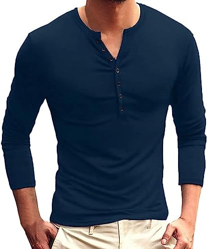 Camisas Playera Manga Larga Cuello V Hombre Camiseta Hombre Manga