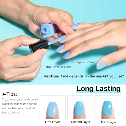 Morovan 15 Bright Color 0.27oz Air Quick Dry Nail Polish Gift Set for Women - Image 4