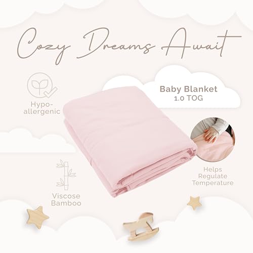 Image of Soft Baby Quilted Blanket - Lightweight and Breathable, Ideal for Newborns and Toddlers. (Rosy, 30 inch x 40 inch)