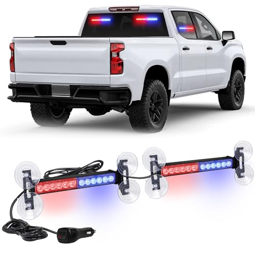 XRIDONSEN 2 Pack 10.7 inch Side Window Front/Rear Windshield Strobe Lights