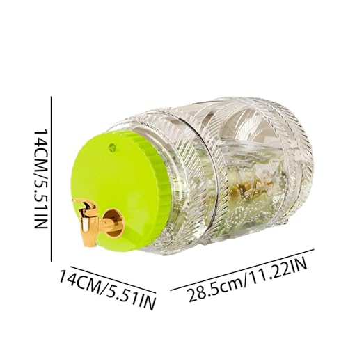 Iced Tè Pitcher With Spigot, Beverage Dispenser per Fridge, Water Pitcher With Lid, Hot and Cold Beverage Contenitore, Dispenser per Juice Milk Cold Oro Hot Coffee Juice - immagine 3