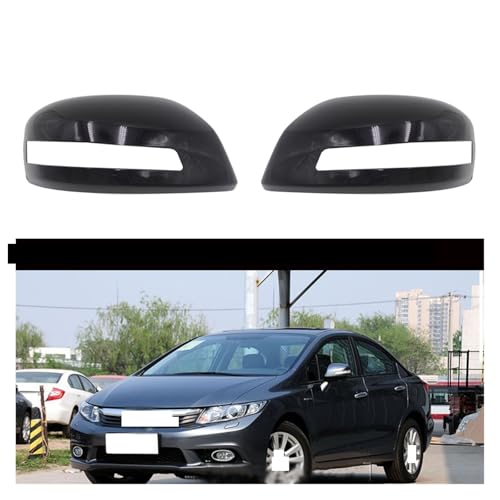 Couverture de rétroviseur voiture Honda Civic rouge sans fissure - 2
