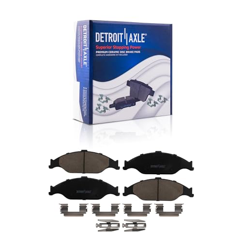 Image of Detroit Axle - Brake Kit for 99-04 Ford Mustang Base GT Drilled & Slotted | Brake Rotors 1999 2000 2001 2002 2003 2004 Ceramic Brakes Pads Front and Rear