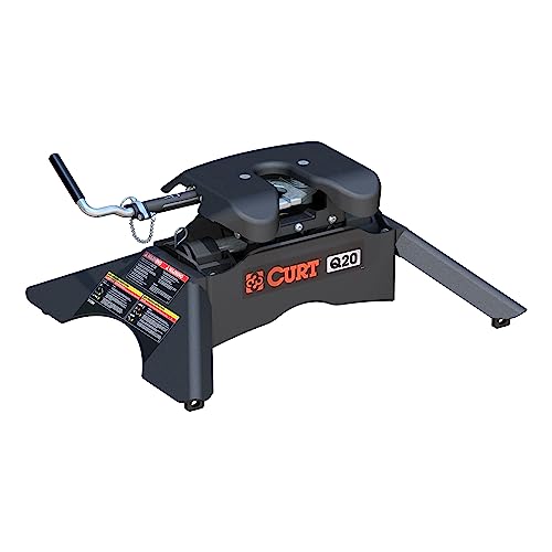 CURT 16130 Q20 5th Wheel Hitch, 20,000 lbs, Black