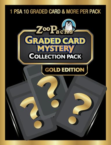 ZOO PACKS Pokemon TCG Graded Card Mystery Power Pack - Gold Edition - 1 PSA 10 Graded Card + 25 Additional Cards with 5 Holofoils + 1 1st Edition Stamped Card + 2 Sealed Booster Packs + 1 Code Card