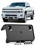 Silverado Front License Plate Bracket for 2016 2017 2018 Chevrolet Silverado 1500,2019 Silverado 1500 LD for 23354526 GM1068172 Front Bumper License Plate Bracket Holder