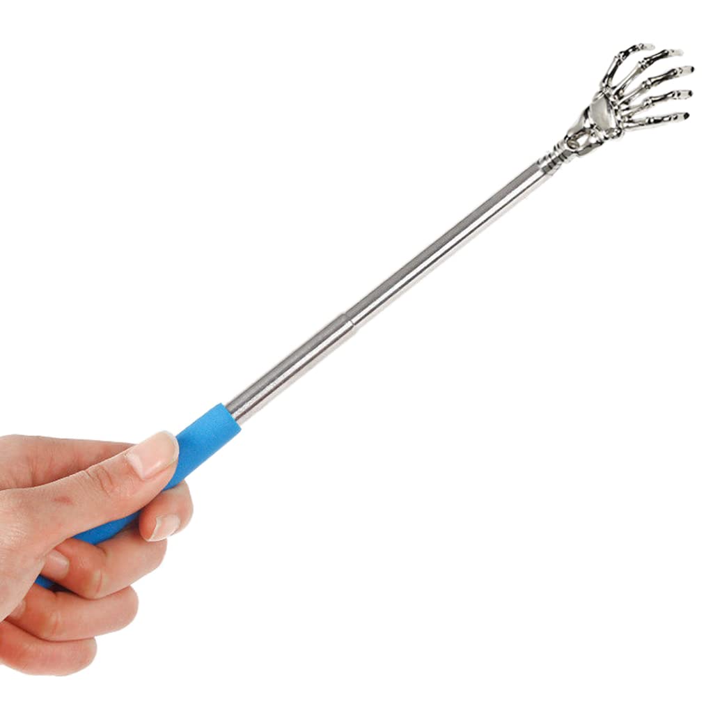 Extendable Back Scratcher Metal Telescopic Ghost Claw Portable Black Massager