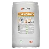 VASARI Lime Plaster & Paint | Marmorino Plaster (Fine Sand Finish) | Made from Natural Lime and Powdered Marble | color: Natural White #1 | Dry Mix Bag (Makes 5 Gallons of Plaster)
