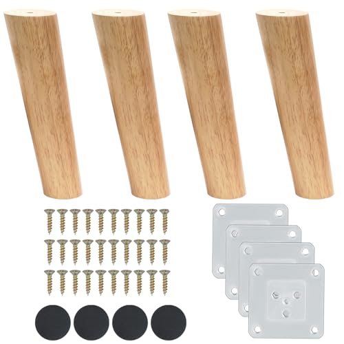 Luabue 4 Stück Möbelbeine 18 cm schräge Beine aus Holz für Möbel, Möbelfüße aus Holz mit Montageplatte und Schrauben Holzfüße für Sofa, Bett, Schrank, Tische und Stühle Luabue 4 Stück Möbelbeine 18 cm schräge Beine aus Holz für Möbel, Möbelfüße aus Holz mit Montageplatte und Schrauben Holzfüße für Sofa, Bett, Schrank, Tische und Stühle