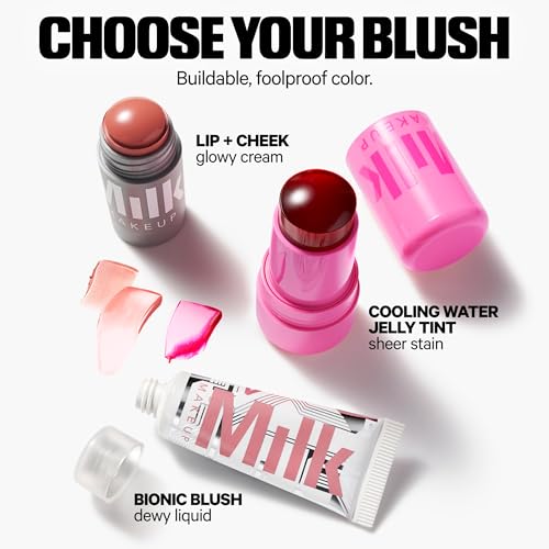 Milk Makeup Tinta gelatinosa de água refrescante, explosão (rosa papoula) - 4,8 g - Mancha transpare