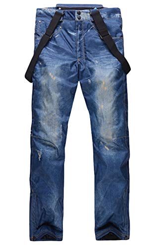 Pantalon de ski chaud homme épais snowboard pantalon imperméable denim