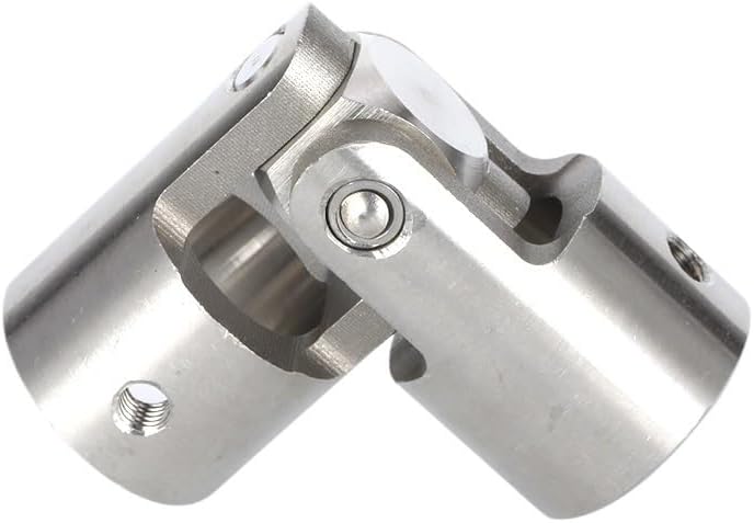 1PC 304 Stainless Steel Universal Joint Coupler 30/35mm Cross Universal Joint Single Precision Coupling(D58L123-30-Keyway)