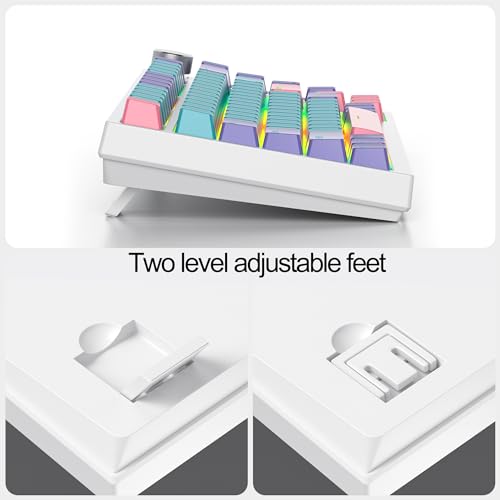 Image of Fogruaden Wired Mechanical Keyboard 75% Percent Hot Swappable, Red Switch, TKL Mechanical Keyboard, Gasket Mount, RGB Backlit Compact Gaming Keyboard with Volume Knob(Joker)