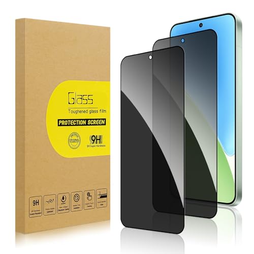 Lokyoo 2 Stück Sichtschutz Full Screen für Xiaomi 15, Anti-Spy Panzer Schutz Glas Folie Schutzfolie, Frei von Kratze Bildschirmschutz Hat Keinen Einfluss auf die Hülle