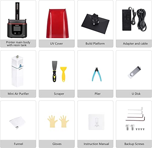 Elegoo Resin 3D Printer, Mars 3 Pro Msla 3D Printer With 6.6-Inch Ultra 4K Monochrome Lcd, Print Size Of 143.43 × 89.6 × 175 Mm³/5.647 × 3.52 × 6.8 In³ And Replaceable Activated-Carbon #TOP7